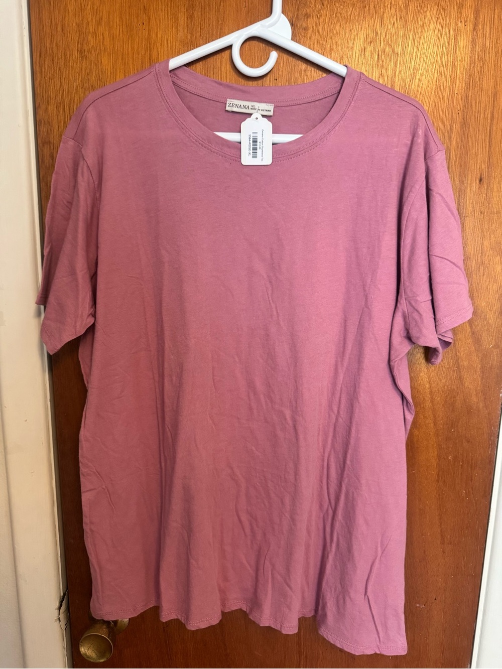 Zenana Outfitters Mauve Short Sleeve Crewneck Tee